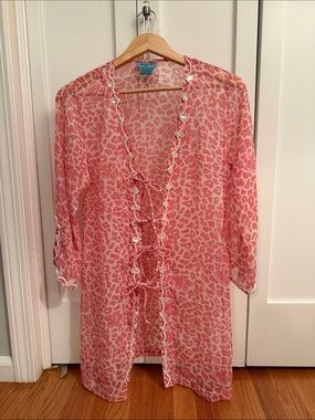 Letarte Pink Animal Print Swim Coverup